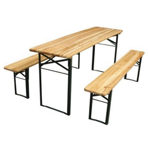 Biertafel hout huren in Den Haag Een houten biertafel